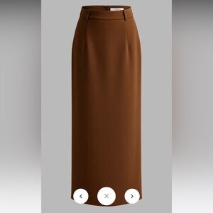 NWT Commense Brown Maxi Skirt